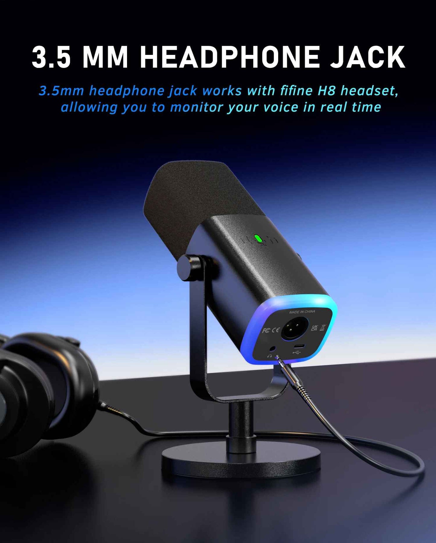 FIFINE™ AM8 Hybrid USB/XLR Dynamic Microphone