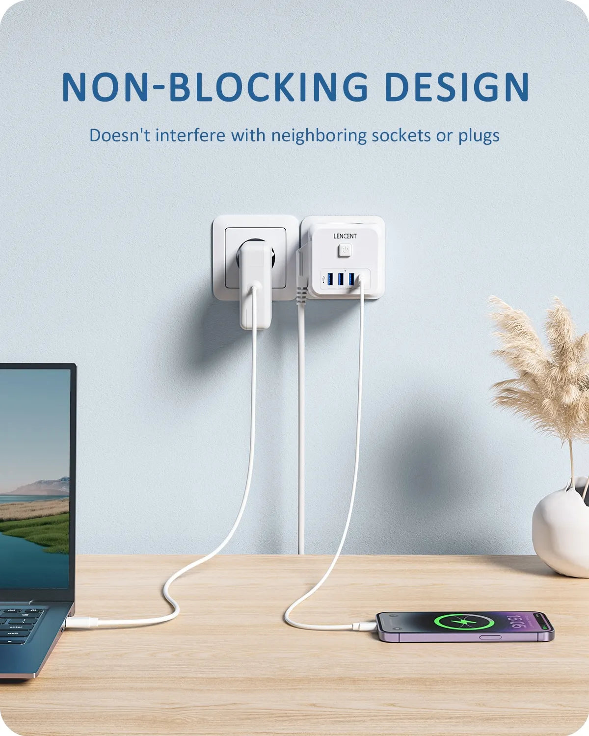 LENCENT™ 7-in-1 Wall Socket Extender