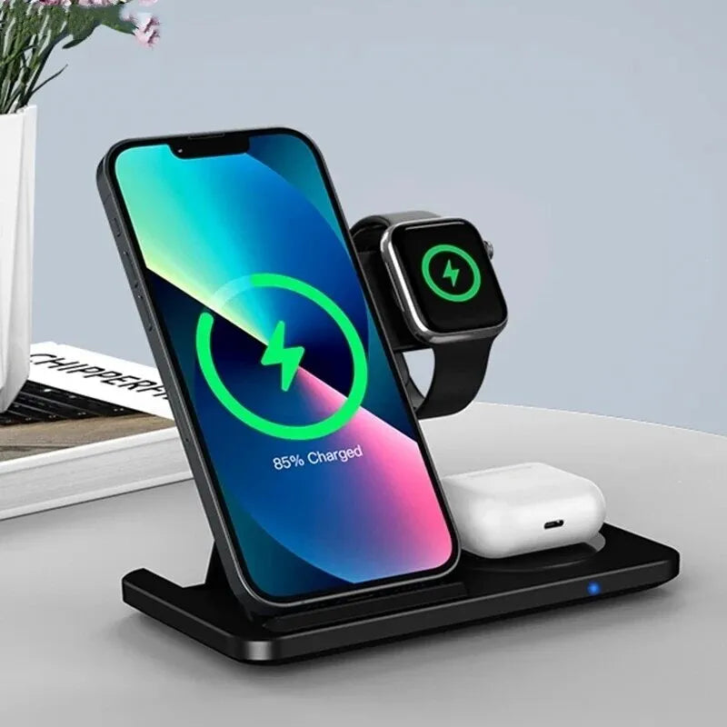 TrioCharge™ 3-in-1 Fast Wireless Charging Station