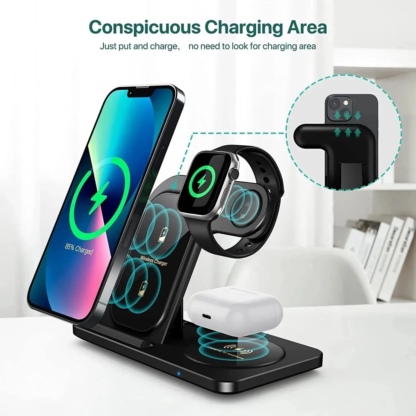 TrioCharge™ 3-in-1 Fast Wireless Charging Station