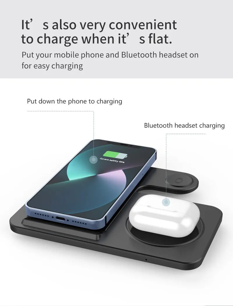 TrioCharge™ 3-in-1 Fast Wireless Charging Station