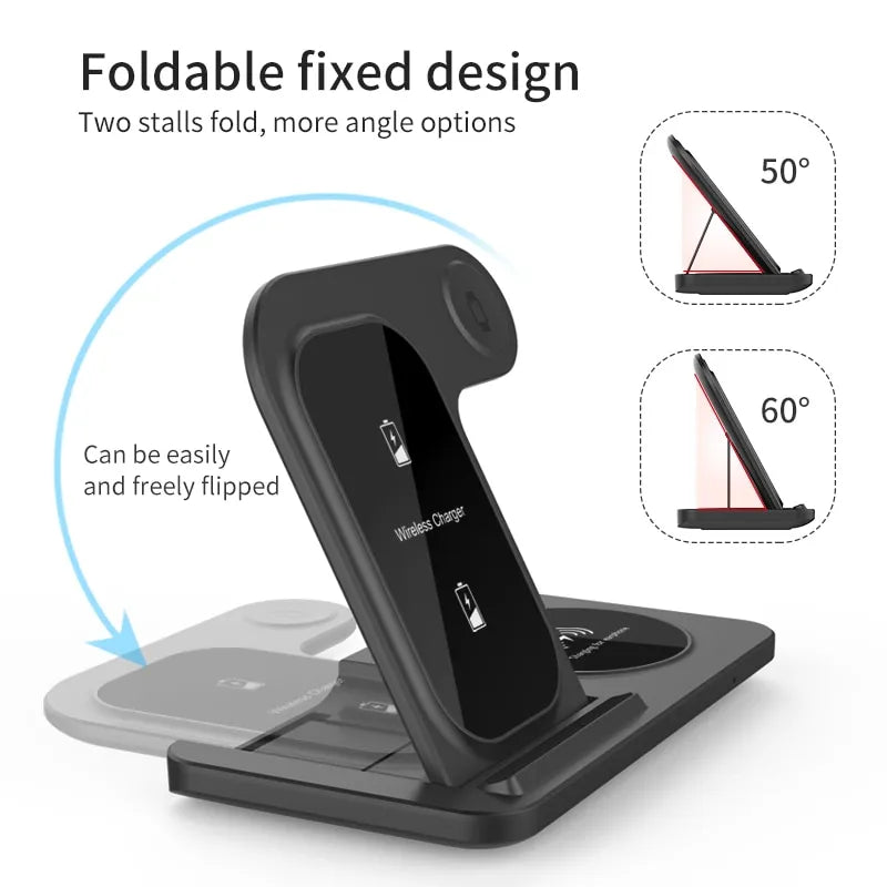 TrioCharge™ 3-in-1 Fast Wireless Charging Station